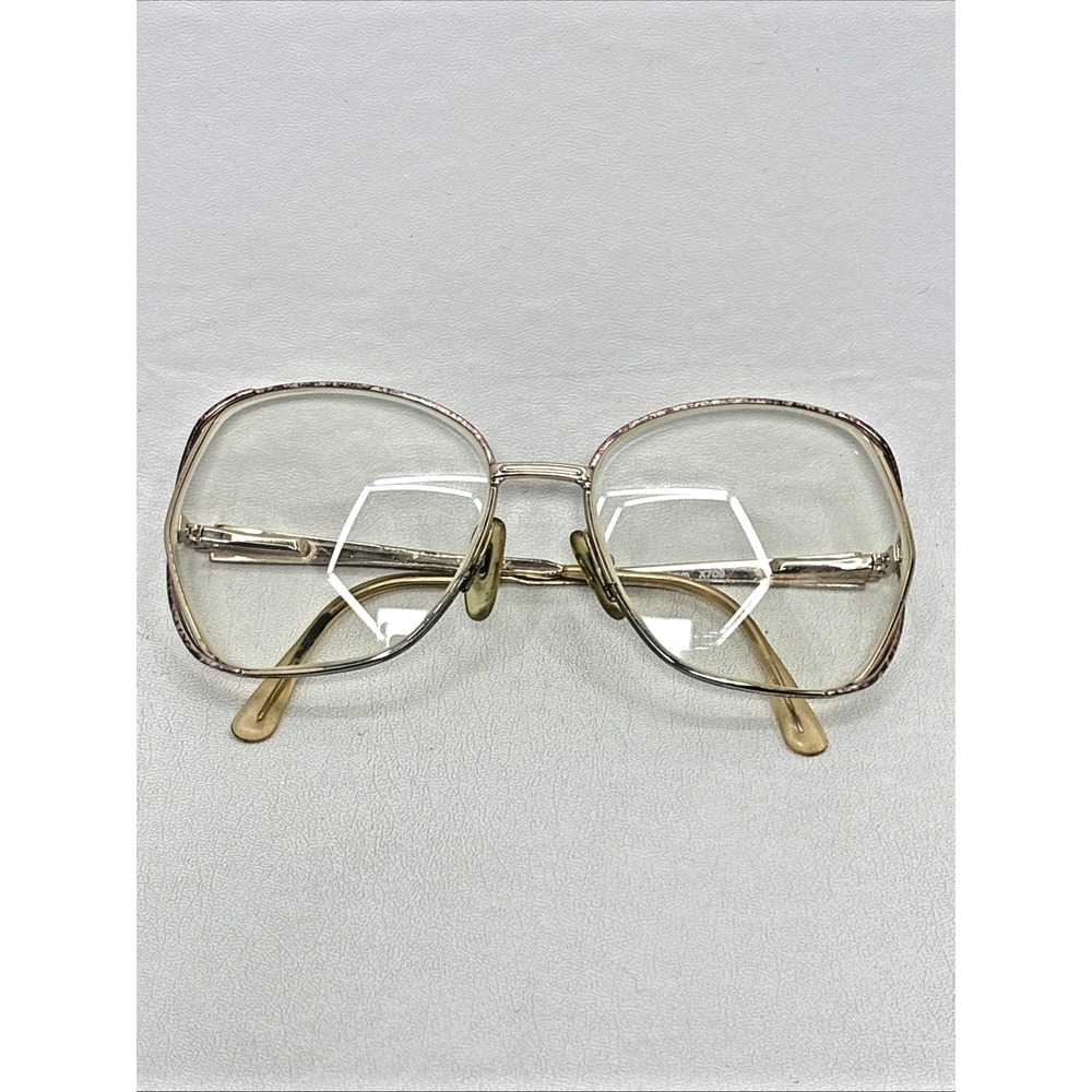 L'amy Carrie X709 Granny Eyeglasses 130mm‎ Floral Gold Flex Hinge Frames Only